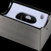 600851517 Lamp holder S14d, metal, brushed chrome