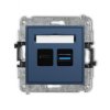 ICON Mechanizm ładowarki USB podwójnej USB C + USB A, 30W max. navy blue 64ICUSB-10