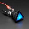 LED Illuminated Triangle Pushbutton A.K.A 1960s Sci-Fi Buttons (Blue)