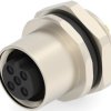 Circular connector, 5 pole, solder cup, screw locking, straight, T4133412051-000