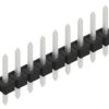 Pin header, 9 pole, pitch 2.54 mm, straight, black, 10058300