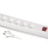 Przedłużacz z wyłącznikiem 6-gniazd b/u 10A 3m /OMY 2x1/ biały PS-660WS T-109400