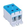 Blok rozdzielczy ‑ odgałęźny 2 ‑ polowy 35-150mm2 niebieski montaż płaski FJ-E150/2/B 1000067