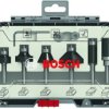 Zestaw frezów do krawędzi i krawędzi, chwyt 1/4 cala, 6 sztuk Bosch Accessories 2607017470