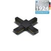 Blaupunkt Konektor do szyn 1-fazowych Krzyżowy X czarny, BLAUPUNKT-KX1B