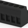 PCB terminal, 5 pole, pitch 5 mm, AWG 26-12, 15 A, screw connection, black, 2305909-5