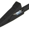 Miniature alligator clip, black, max. 4 mm, L 41.5 mm, CAT O, crimp connection, 930318100
