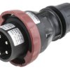 Złącze zasilające 16A Wtyczka 346 → 415 V. 3P + N + E Męski Scame Czerwony Montaż na kablu IP66