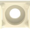 Mounting base, PA, ivory, (L x W x H) 21.9 x 50.3 x 9.4 mm, TM3S10-M69