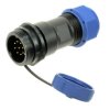 Wtyk; SP1711C/P9I; 9 torów; proste; lutowany; 0,75mm2; 6-10mm; SP17; na przewód; IP68; 5A; 400V; Weipu; RoHS; SP1711/P9I