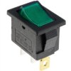Green illuminated On-Off Plain Rectangle Rocker Switch 12V SPST