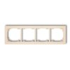 DECO Ramka 4 poczwórna uniwersalna z tworzywa beżowy 1DR-4 KARLIK