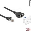 87109 Network extension cable, Easy 45, S/FTP, Cat.6a, 0.25 m, black