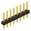 Pin header, 8 pole, pitch 2 mm, straight, black, 10062142