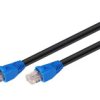 U/Utp6-Cca-150-O Patch Cord U/Utp 6 Cca Pe Czarny 15M Rj45 Wtyk,Z Obu Stron