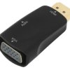 PRZEJŚCIE HDMI WTYK / GNIAZDO VGA + GNIAZDO JACK 3,5 AUDIO (ZLHDMI WT/GN-VGA)