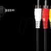 CVGL22400BK10 Audio/video cable, 3.5 mm connector <> 3x cinch connector, 1.00