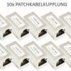 MOD8-VM6A-10 Patch cable coupler Cat. 6A, RJ45, fully shielded, 10pcs SET