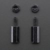 Brass M2.5 Standoffs for Pi HATs - Black Plated - Pack of 2