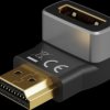 72011 8K HDMI adapter HDMI plug > HDMI socket 270° angled