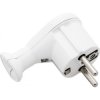WT-50 wtyczka elektryczna przedłużacza z uziemieniem kątowa biała