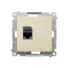SIMON 55 Gniazdo komputerowe pojedyncze RJ45 kat. 6 ekranowane z przesłoną szampański mat T61E.01/144 KONTAKT SIMON
