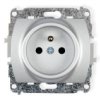 Trend Gniazdo Pojedyncze Z/U 2P+Z Srebrny Metalik 7Gp-1Zp