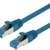 kabel LAN Value 21.99.1954, 1 szt., RJ45, CAT 6a, S/FTP, 0.30 m, niebieski