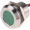 Lampka kontrolna do montażu panelowego 28V dc, zielona 22mm LED Wyprowadzenia RS PRO