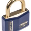 Kłódka bezpieczeństwa średnica szekli: 6mm ABUS z kluczem W budynkach, na zewnątrz mosiężna Niebieski