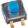 Short-stroke pushbutton, 1 Form A (N/O), 100 mA/16 V, unlit , actuator (L 1.65 mm), 300 g, gull-wing, 7914G-1-000E