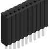 Socket header, 10 pole, pitch 1.27 mm, straight, 10027238