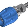Pole terminal, 4 mm, blue, 30 VAC/60 VDC, 16 A, M4 threaded bolt, nickel-plated, 930099102