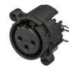 XLR panel socket, 3 pole, gold-plated, polyamide, NC3FAHR1-0