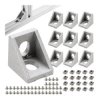 Uchwyt narożny 20x20mm M5 do profili 2020 TSLOT T-NUT TNUT +śrubki x10 szt