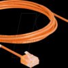80856 RJ45 Network Cable Cat.6 UTP Ultra Slim 2 m orange with short pl