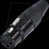 RC3F-BAG XLR cable socket 3-pin, black chrome housing