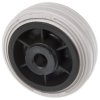 Kółko do wózka, Lite, Guma, Czarny, Szary, obc.: 55kg, śred.: 80mm, szer.: 25mm