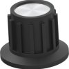 Rotary knob, 6.35 mm, plastic, black, Ø 20.2 mm, H 15 mm, 1-1437624-0
