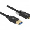 Delock Kabel USB USB 3.2 Gen2 Złącze męskie USB-A, Złącze męskie USB-C® 0.50 m czarny 84007