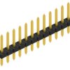Pin header, 12 pole, pitch 2 mm, straight, black, 10062149