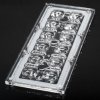 Soczewka LED Prostokątny 12-LEDowa 173 x 71.4 x 8.42mm, do użytku z Acrich MJT 4040, Ledil, seria: Strada-IP