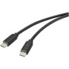 Renkforce RF-4716840 USB cable USB 2.0 USB-C plug Black 1.00 m antibacterial