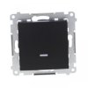Simon 54 Łącznik jednobiegunowy z sygnalizacją załączenia LED (moduł) 10AX 250V szybkozłącza, czarny mat DW1ZL.01/49