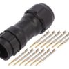 Złącze okrągłe X-Lok, wtyk, motaż na przewód, PIN: 12 męskie ze stykami IP68 CD-12BMMA-QL8MP0