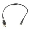 Rozgałęziacz DC 5,5/2,1mm - 2 wtyki