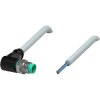 Sensor actuator cable, M8-cable plug, angled to open end, 3 pole, 5 m, PUR, gray, 4 A, 240808-0001