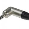 NEUTRIK Wtyk kątowy srebrny Audio AUX mini Jack 3,5mm Stereo na kabel do 4,5mm pozłacany czarny NTP3RC