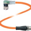 Pepperl+Fuchs 70137220-100003 Złącze konfekcjonowane czujnika/aktuatora V1-W-E8-OR1M-PUR-A1-V1-G, piny: 4, 4, 1 m, 1 szt