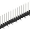Pin header, 15 pole, pitch 2.54 mm, angled, black, 10047798